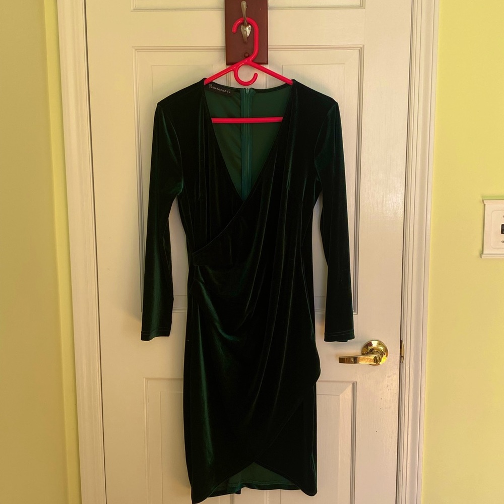 Velvet like tulip dress